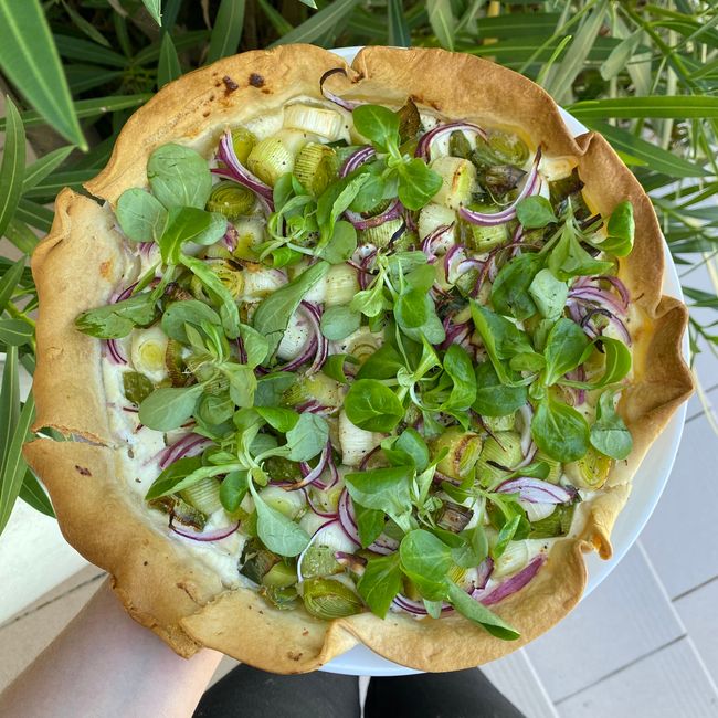 Tarte brousse & poireaux
