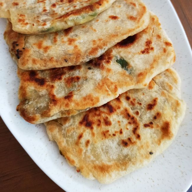 Galettes chinoises aux cebettes